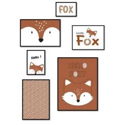 3 SUISSES Set de 6 Cadres Noirs - Renard Clearance