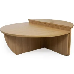 3S. x Home Set de 2 tables basses design Glowik Chène clair Clearance