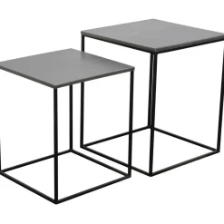 3 SUISSES Set De 2 Tables de Chevet Miles Zinc
