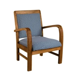 Macabane Sofa en teck et coton imprimé japonais Scandi - imprimé Discount