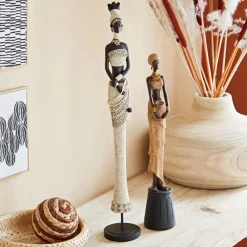 Becquet Statuette Africaine mains croisées en Résine HASNA Blanc Online