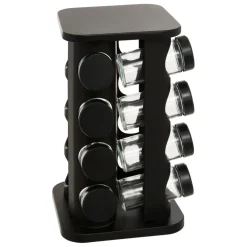 3S. x Home Support à épices 16 emplacements noir New