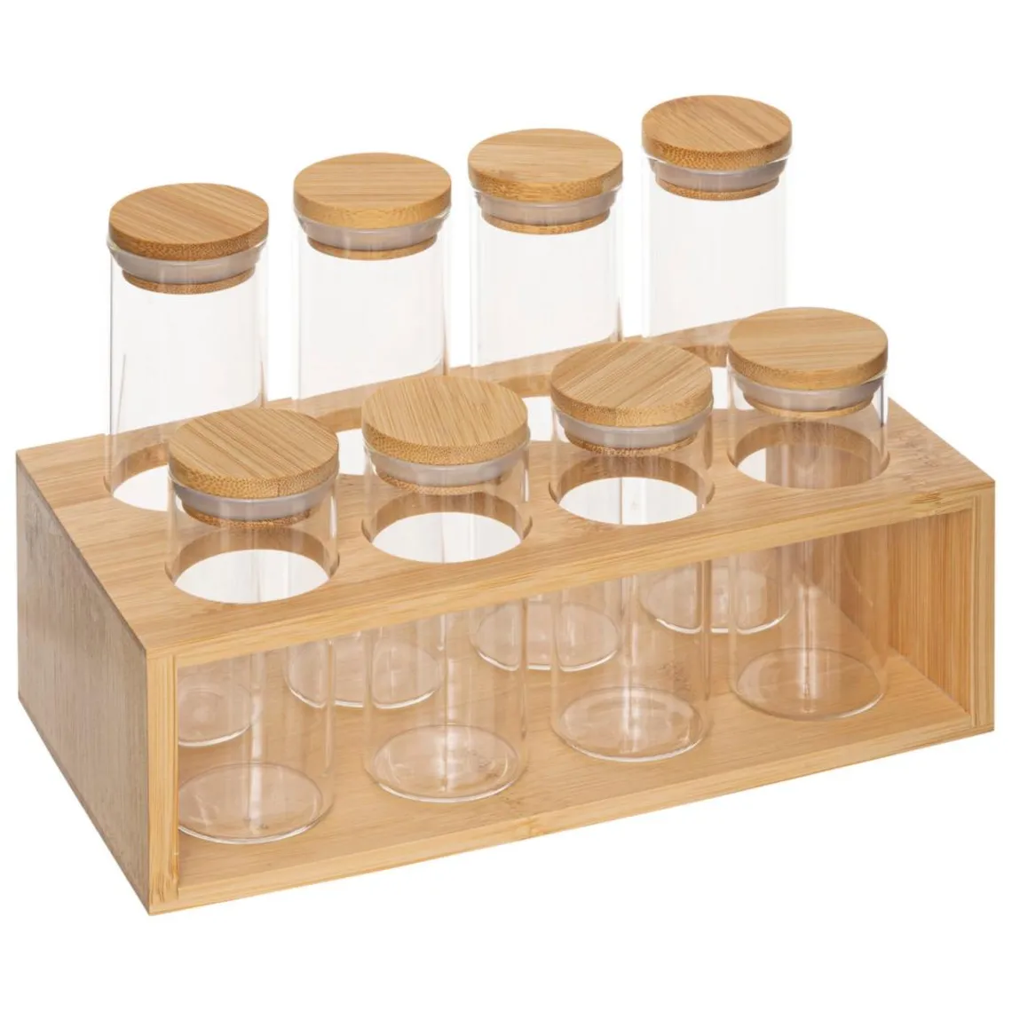 3S. x Home Support à épices Hermet 8 emplacements en bambou Outlet