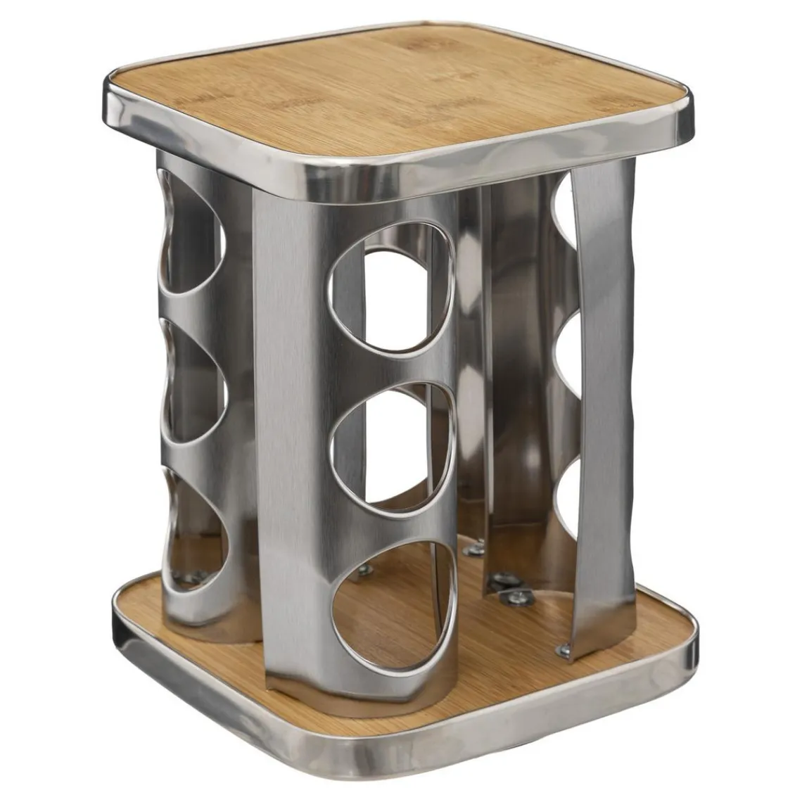 3S. x Home Support à épices x12 rotatif inox bambou Online