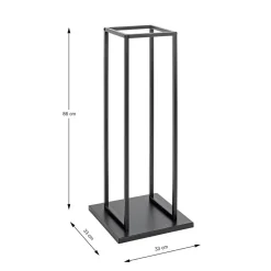 3S. x Home Support pour bois de cheminée noir en métal Clearance