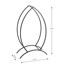 3S. x Home Support pour bois de cheminée noir en métal Clearance