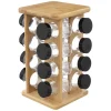 3S. x Home Support rotatif 16 pots à épices bambou Discount