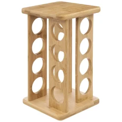 3S. x Home Support rotatif 16 pots à épices bambou Discount