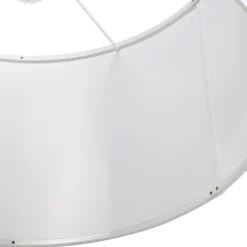 ALTEREGO Suspension 'BUNGEE' ronde avec abat-jour blanc New