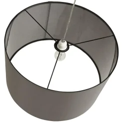 ALTEREGO Suspension 'BUNGEE' ronde avec abat-jour gris