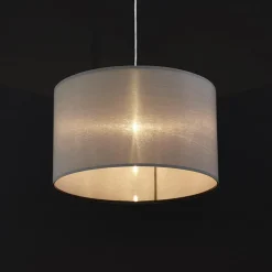 ALTEREGO Suspension 'BUNGEE' ronde avec abat-jour gris