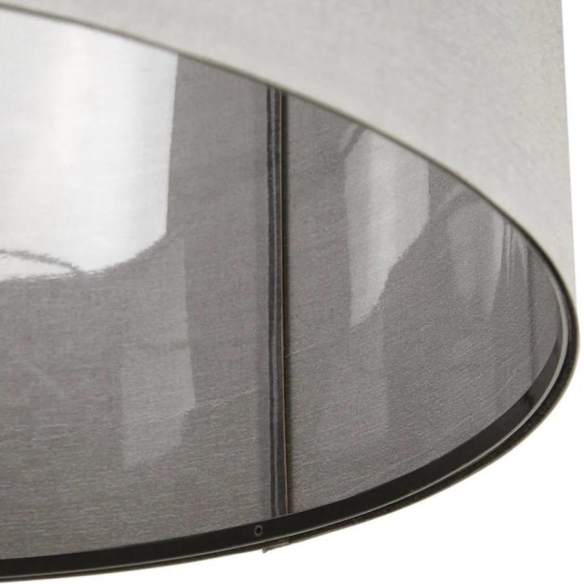 ALTEREGO Suspension 'BUNGEE' ronde avec abat-jour gris