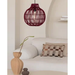 Good & Mojo Suspension Mendoza bambou abat-jour bordeaux Online