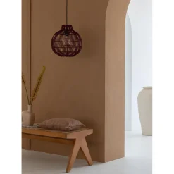 Good & Mojo Suspension Mendoza bambou abat-jour bordeaux Online