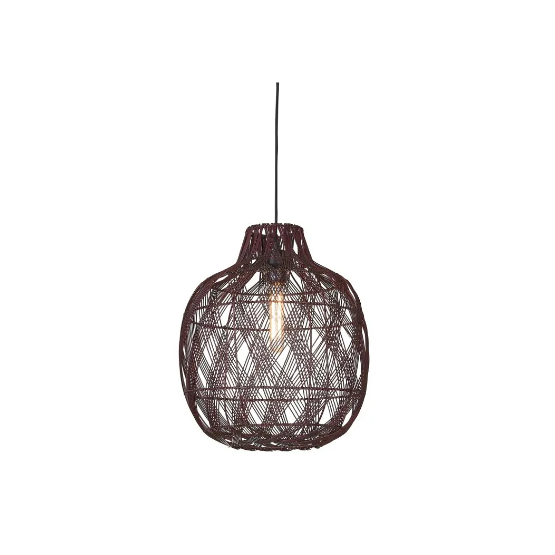 Good & Mojo Suspension Mendoza bambou abat-jour bordeaux Outlet
