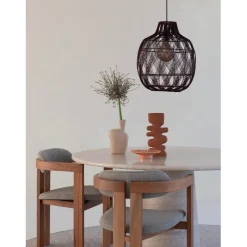 Good & Mojo Suspension Mendoza bambou abat-jour bordeaux Outlet