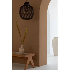 Good & Mojo Suspension Mendoza bambou abat-jour bordeaux Outlet