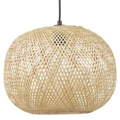 ALTEREGO Suspension ronde 'CASIMIRA MINI' en bambou naturel Hot