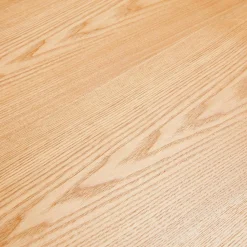 ALTEREGO Table à diner avec pied central en x 'WALABY' en bois finition naturelle New