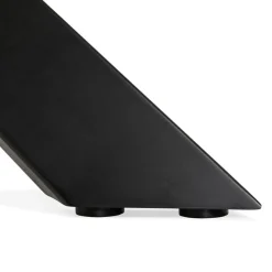 ALTEREGO Table à diner design avec pied central en x 'WALABY' en bois noir Sale