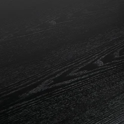 ALTEREGO Table à diner design 'WALABY' en bois noir avec pied central en x blanc Hot