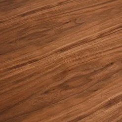 ALTEREGO Table à diner 'WALABY' en bois finition Noyer avec pied central en x blanc Clearance