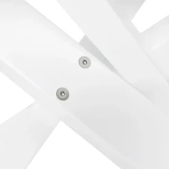 ALTEREGO Table à diner 'WALABY' en bois finition Noyer avec pied central en x blanc Clearance