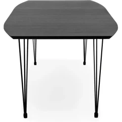 ALTEREGO Table à dîner ou de réunion extensible 'MOTUS' noire