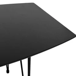 ALTEREGO Table à dîner ou de réunion extensible 'MOTUS' noire
