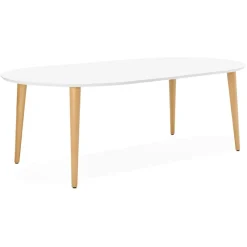 ALTEREGO Table à dîner ronde extensible 'IGLOU' style scandinave Hot