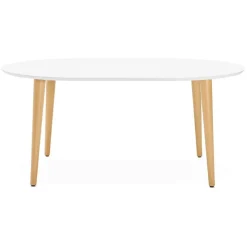 ALTEREGO Table à dîner ronde extensible 'IGLOU' style scandinave Hot