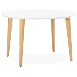 ALTEREGO Table à dîner ronde extensible 'IGLOU' style scandinave Hot