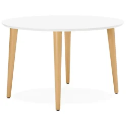 ALTEREGO Table à dîner ronde extensible 'IGLOU' style scandinave Hot