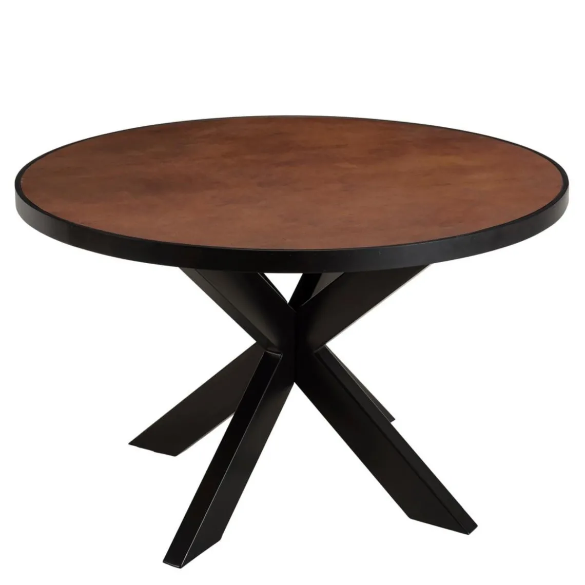 Macabane Table à manger 4 places couleur rouille effet pierre BASILE Discount