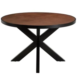 Macabane Table à manger 4 places couleur rouille effet pierre BASILE Discount