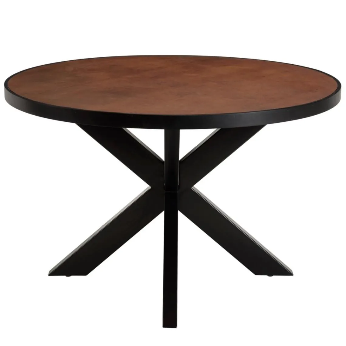 Macabane Table à manger 4 places couleur rouille effet pierre BASILE Discount