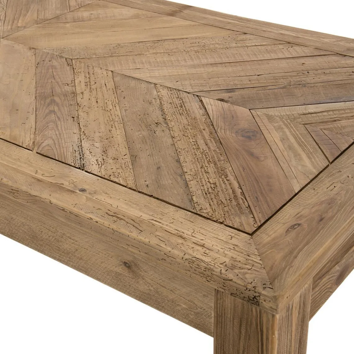 Macabane Table À Manger ANDRIAN Bois Pin Recyclé 200 X 90 Cm Discount