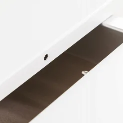 ALTEREGO Table à Manger blanche 2 rallonges KIMMIE Sale