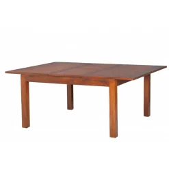 Macabane Table à manger Carrée Rallonge 140/50 x 140 cm - MELINDA Discount