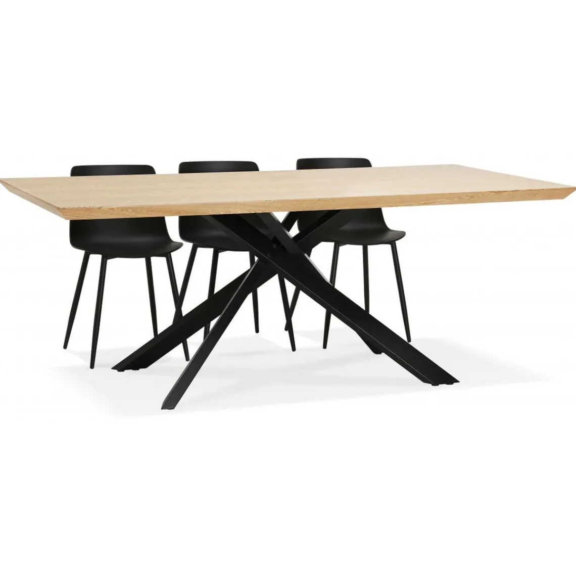 3S. x Home Table à Manger Couleur Naturel Métal Noir ROYALTY Beige Online