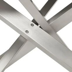 ALTEREGO Table à manger design 'WALABY' en bois noir avec pied central en métal Sale