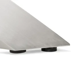 ALTEREGO Table à manger design 'WALABY' en bois noir avec pied central en métal Sale