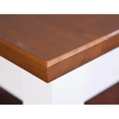 3S. x Home Table à manger en Pin massif Blanc Online