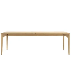 Macabane Table à manger extensible naturelle pieds en chêne massif MAXENCE Sale