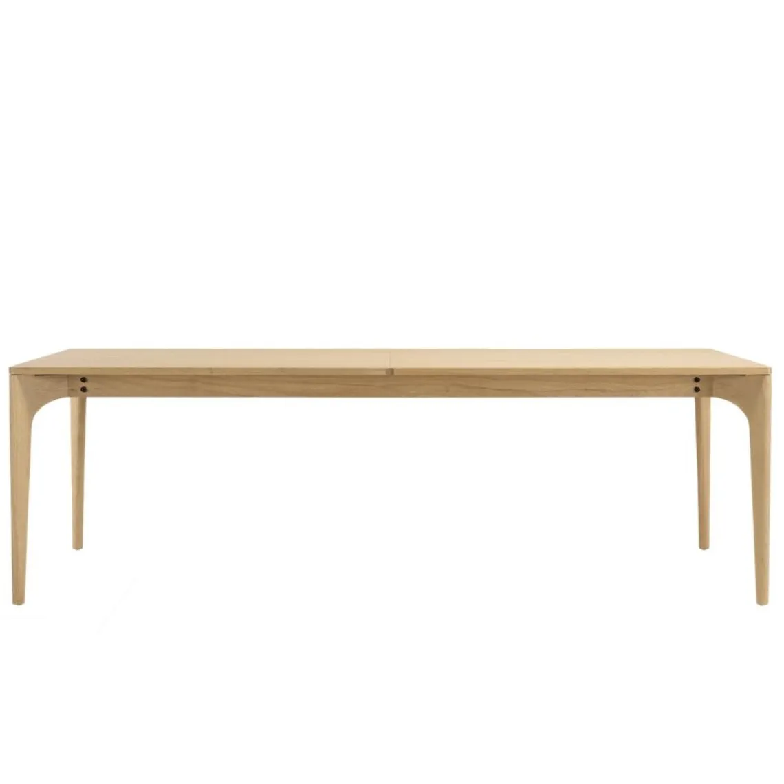 Macabane Table à manger extensible naturelle pieds en chêne massif MAXENCE Sale