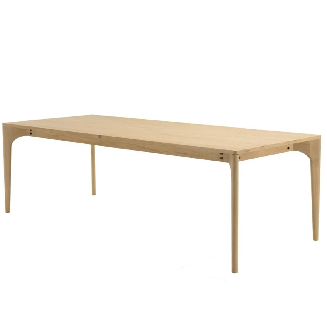 Macabane Table à manger extensible naturelle pieds en chêne massif MAXENCE Sale