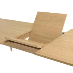 Macabane Table à manger extensible naturelle pieds en chêne massif MAXENCE Sale