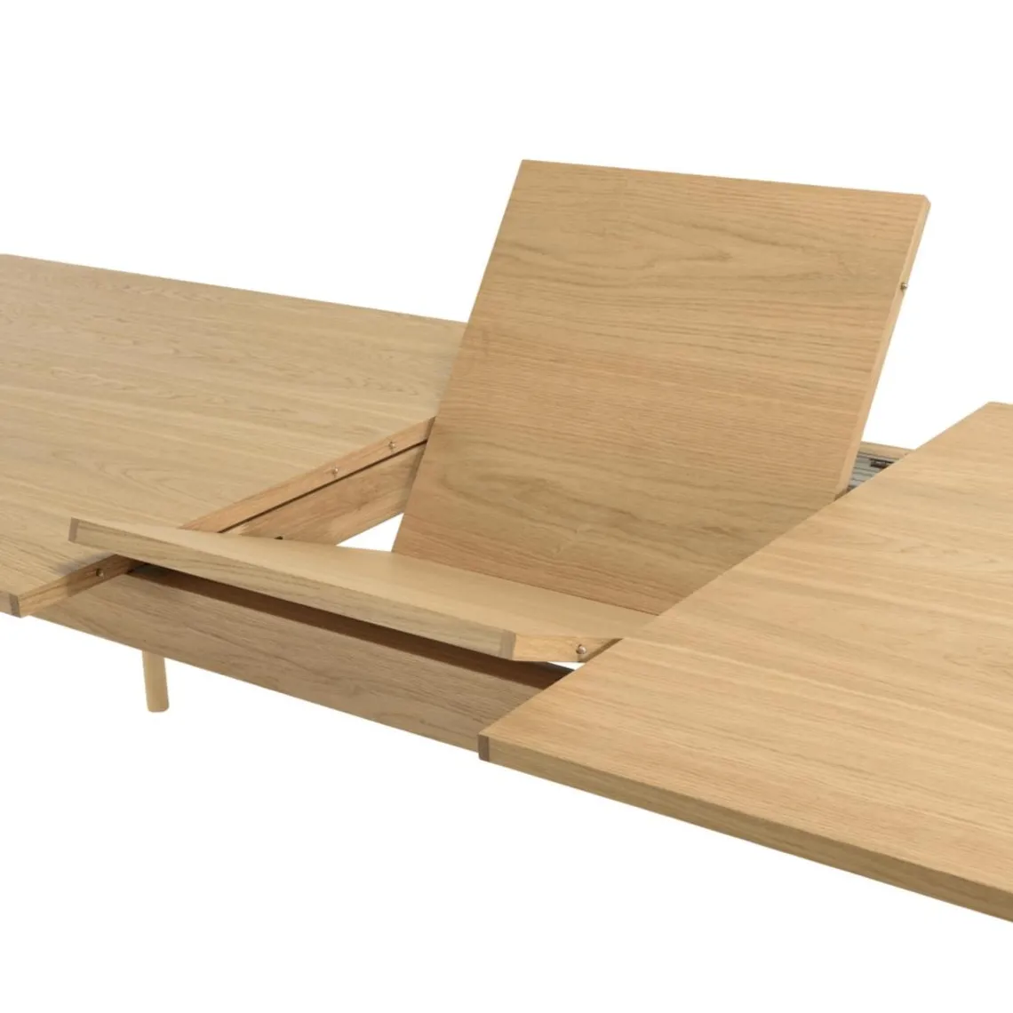 Macabane Table à manger extensible naturelle pieds en chêne massif MAXENCE Sale