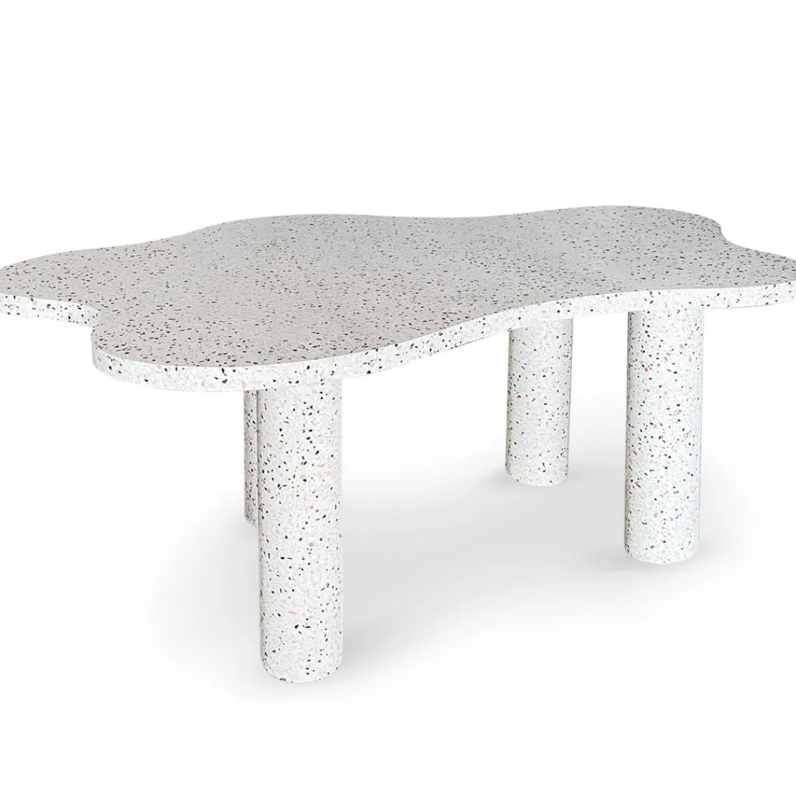 3S. x Home Table à manger forme nuage Lagoon Effet Terrazzo Clearance