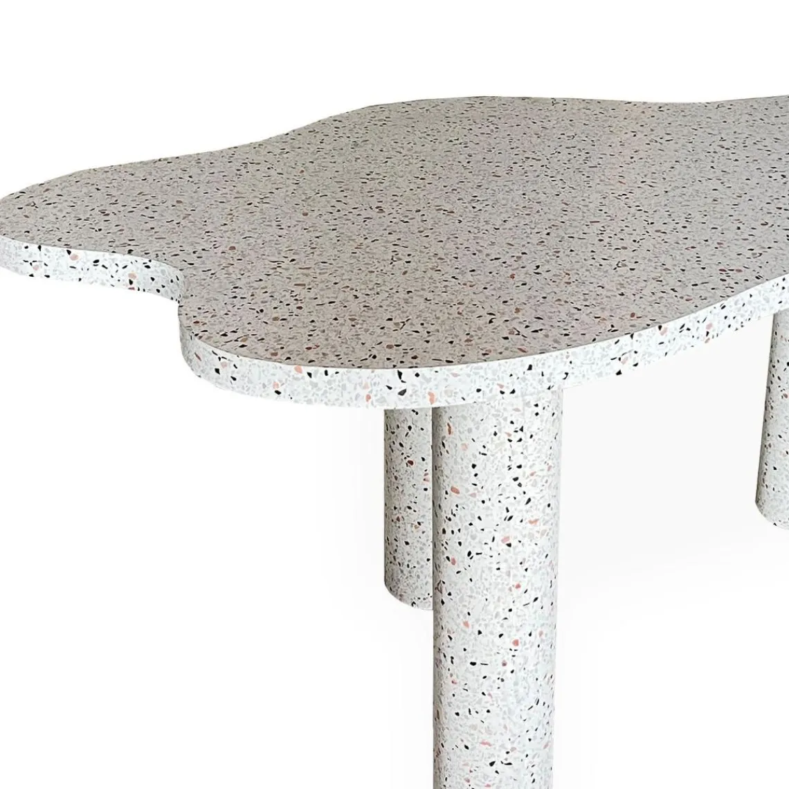 3S. x Home Table à manger forme nuage Lagoon Effet Terrazzo Clearance
